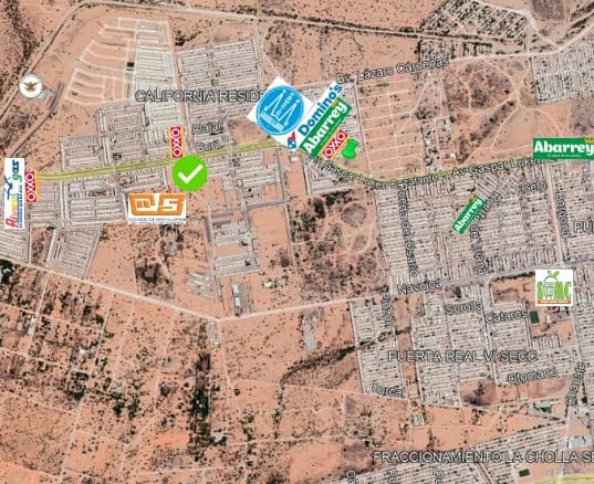 Amplia zona de bienes raíces comerciales en Salamanca, Sonora con ubicación estratégica en una plaza comercial con servicios y accesos importantes, ideal para invertir y desarrollar negocios.