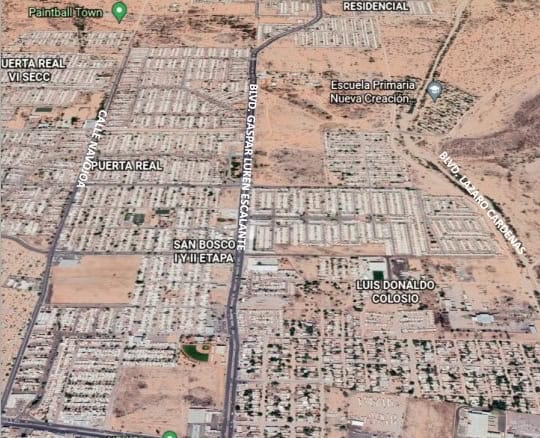 Bienes raices comerciales en Hermosillo Sonora mapa de ubicación de propiedad en venta o alquiler en Fompo.