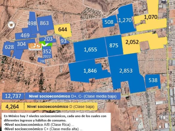 Medios de inversión en bienes raíces comerciales en México, mapas de niveles socioeconómicos, oportunidades de inversión inmobiliaria, análisis de zonas urbanas y rurales, proporciones de diferentes niveles socioeconómicos.
