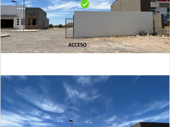 Acceso a propiedad comercial en Blvd Antonio Quiroga, Hermosillo, Sonora, ideal para inversión y negocios. Camino de entrada seguro y fácil acceso para transporte y servicios comerciales.