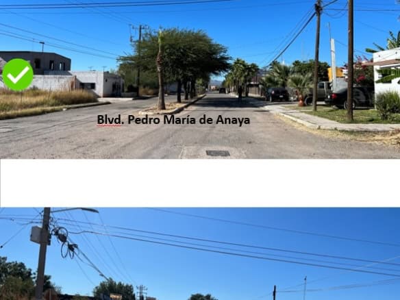 Blvd Pedro Maria Anaya y Ave Artículo 70, ubicación ideal para inversión en bienes raíces comerciales en Santa Ana, con calles amplias y acceso fácil en una zona en crecimiento.