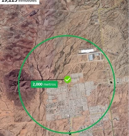 2. Amplia vista aérea de un lote de 2000 metros cuadrados en Blvd. Agustín F. Zamora, ubicado en un área estratégica de bienes raíces comerciales en ubicación privilegiada.