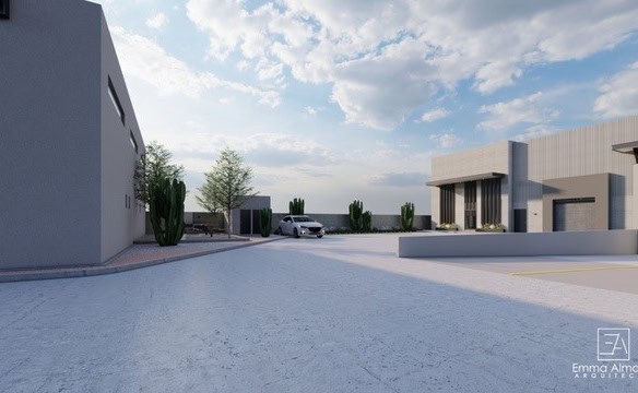 Fompo bienes raices comerciales, vista de edificio moderno para uso empresarial, infraestructura industrial y espacios de oficinas en zona comercial, diseño arquitectónico contemporáneo, oportunidad inmobiliaria.