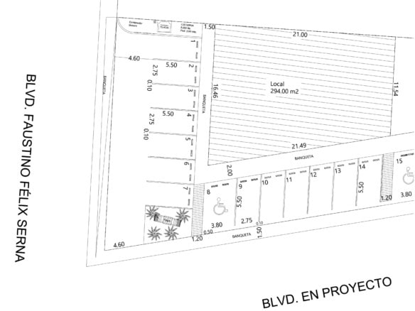 Amplio espacio de parqueo comercial en venta en proyecto, con accesos para discapacitados y disposición para establecimientos industriales o comerciales en área estratégica.
