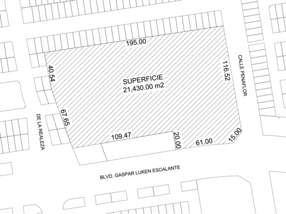 Zona de terreno en venta con amplia superficie de 21,430 m² en ubicación estratégica, ideal para desarrollos comerciales, industriales o inmobiliarios en la ciudad de Escalante.