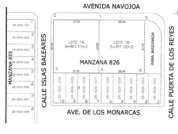 Lotes de terrenos comerciales en Avenida Navojoa con amplias áreas y excelente ubicación en Manzana 826, ideales para inversión y desarrollo empresarial en Sonora.