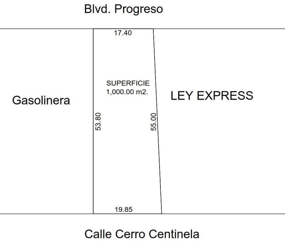 Amplia parcela de terreno en zona estratégica con fácil acceso a gasolinera y calle principal, ideal para desarrollo comercial o inversión inmobiliaria en sector con alta plusvalía.