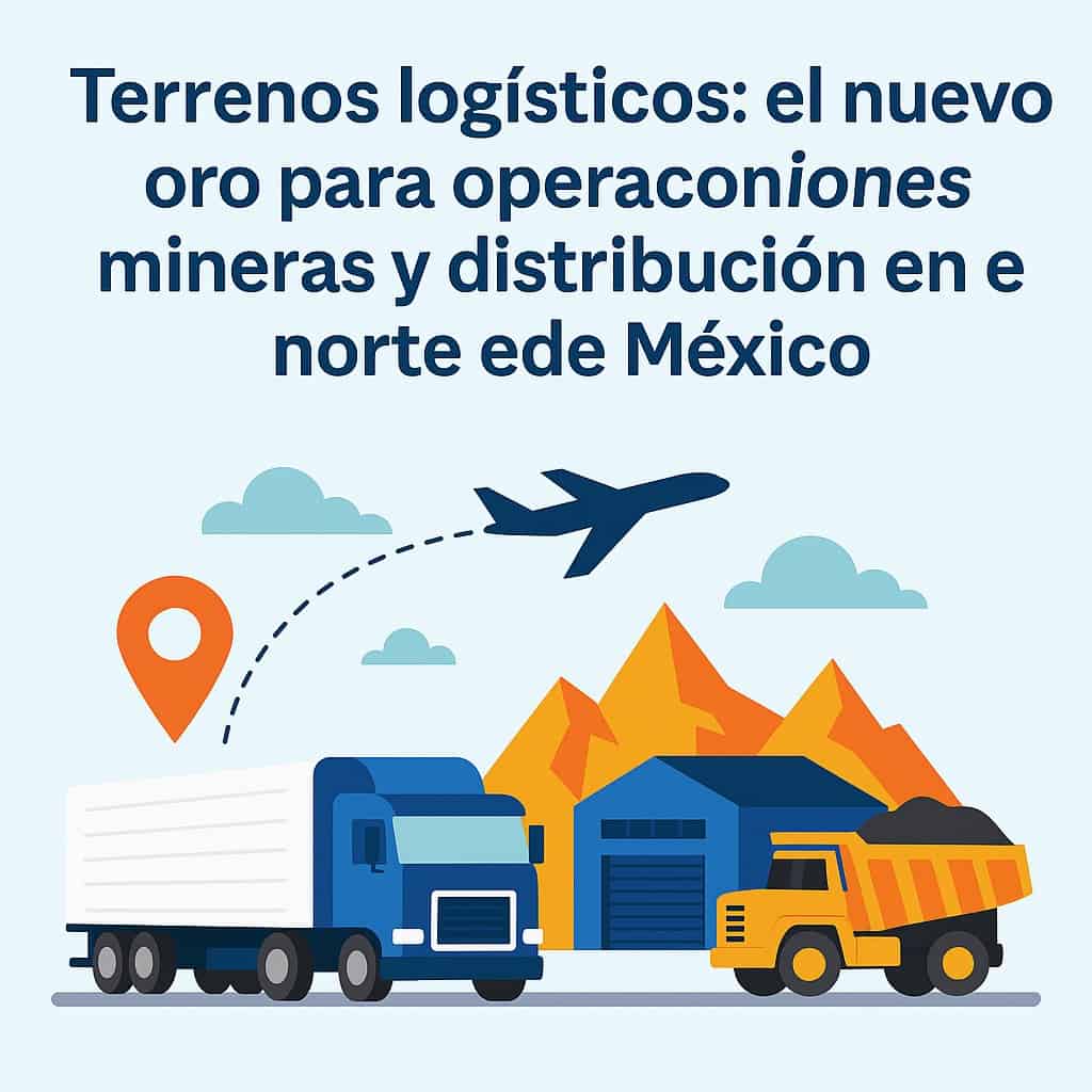 Terrenos logísticos en el norte de México para operaciones mineras y distribución, ideales para inversión en bienes raíces comerciales y logísticos con ubicación estratégica y gran potencial de crecimiento.