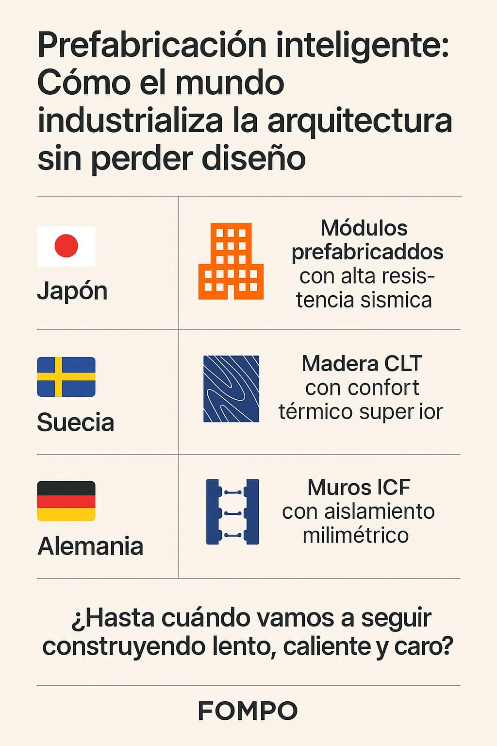 Revestimientos de prefabricados con alta resistencia sísmica para construcción industrial y comercial en Japón, Suecia y Alemania | Fompo bienes raíces comerciales.